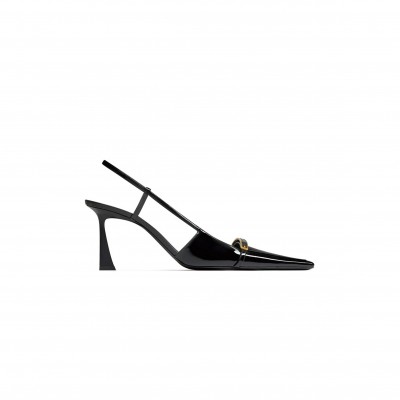 YSL JACQUELINE SLINGBACK PUMPS IN PATENT LEATHER 8061291TVAT1000